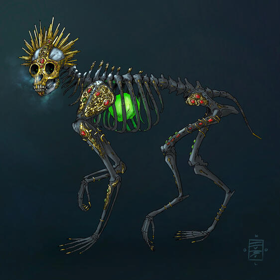 Gilded Skeleton [Commission Piece[]